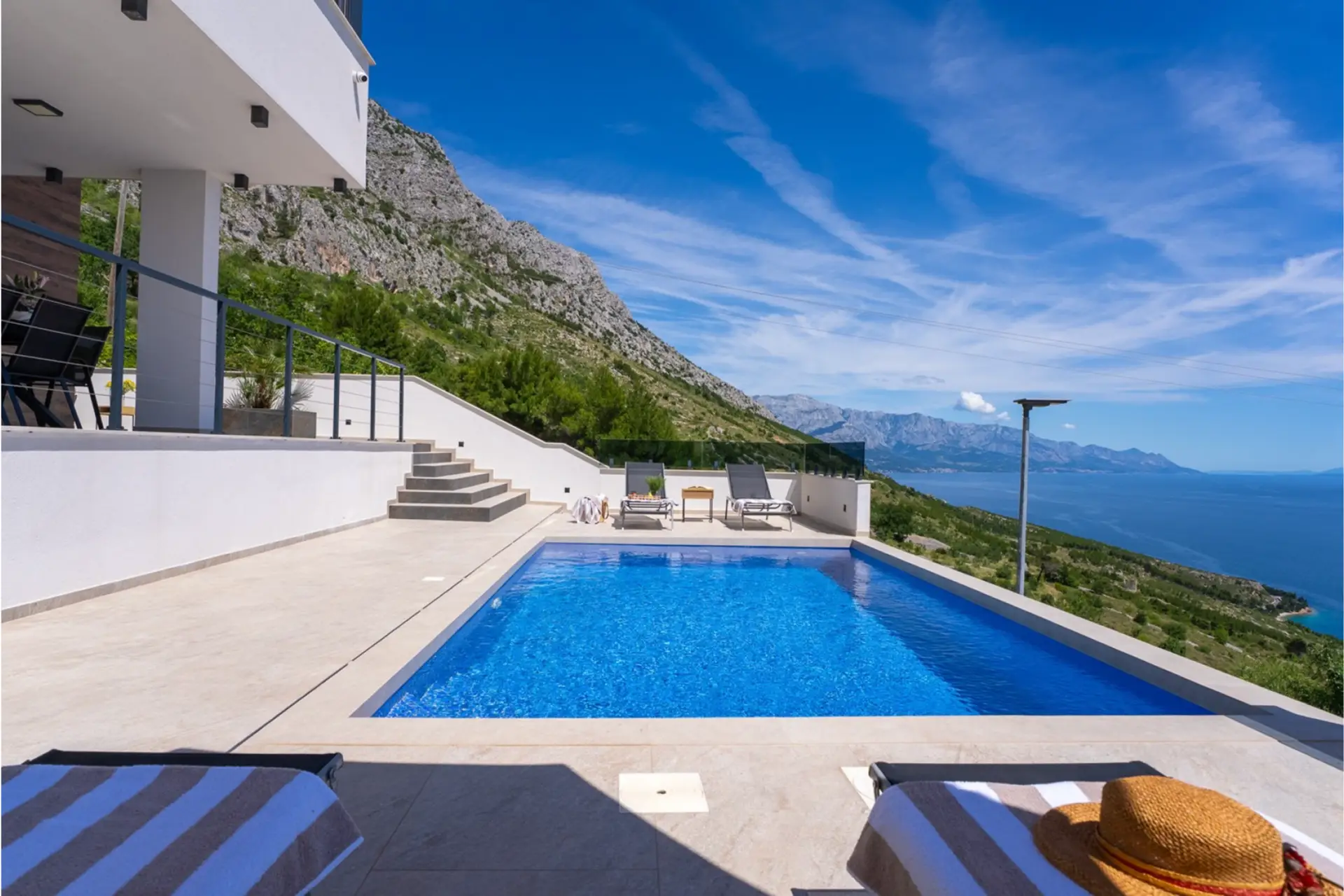 pool with a seaview
