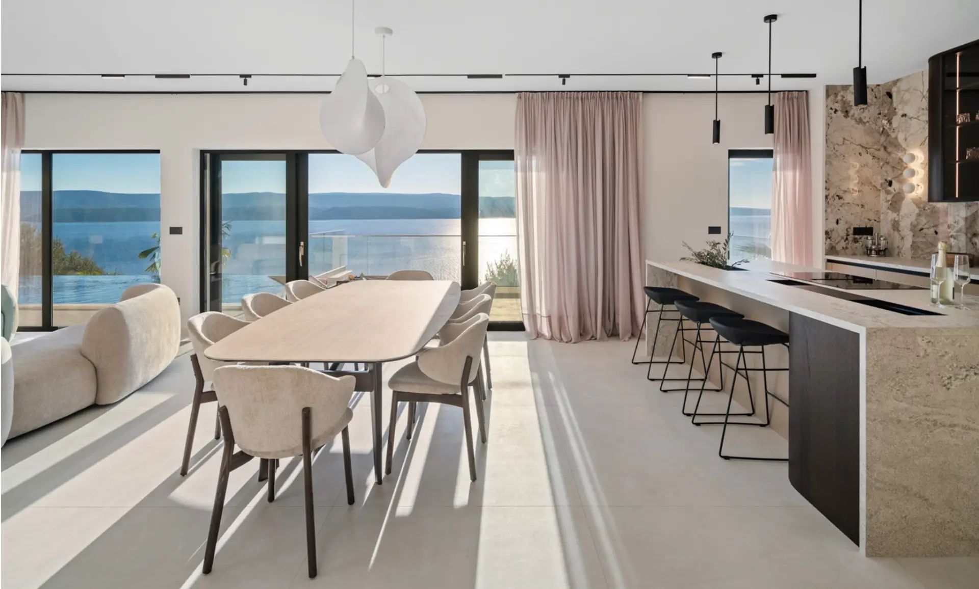 dining room in a villa