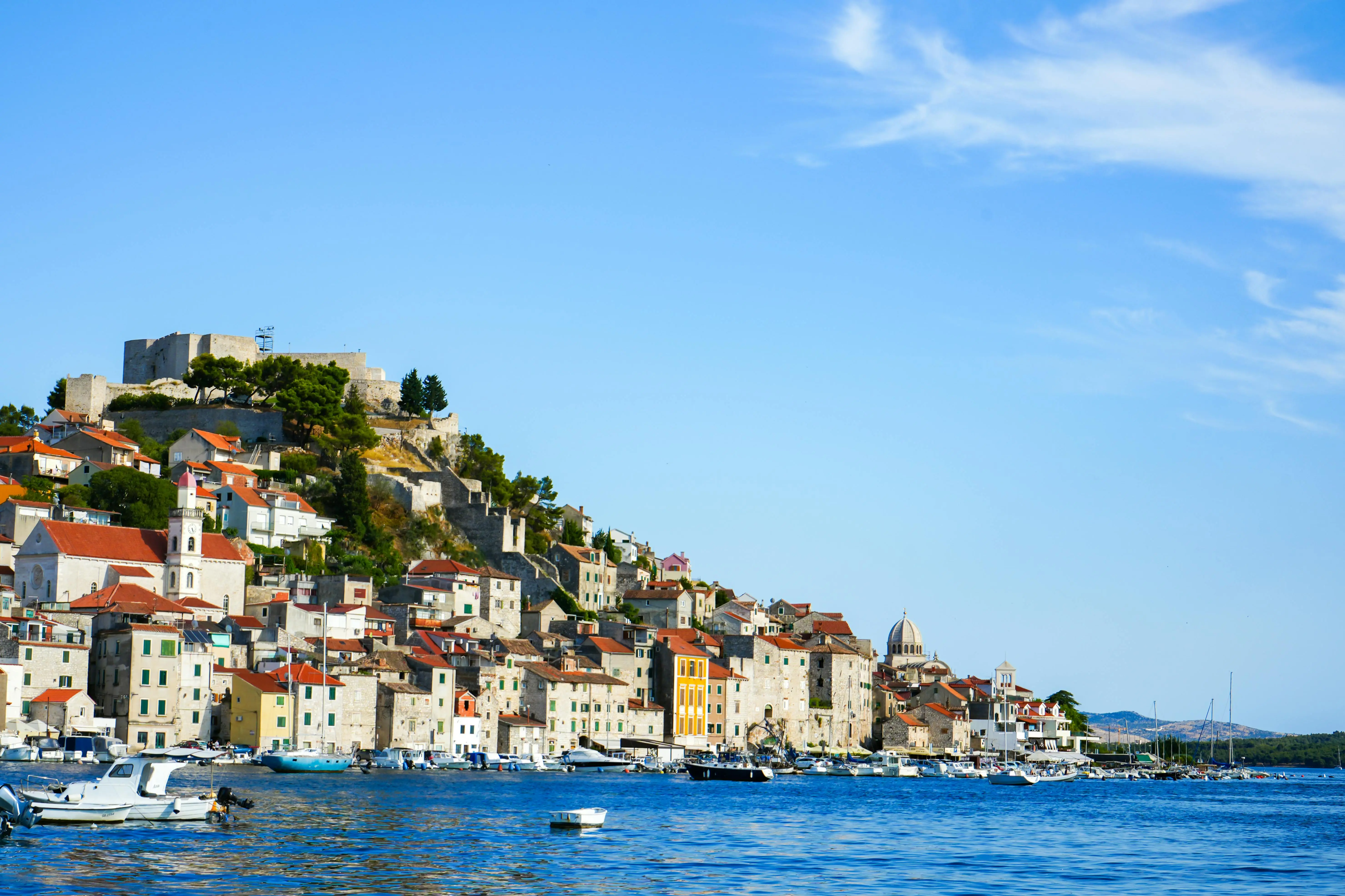 View of a sibenik town from the sea