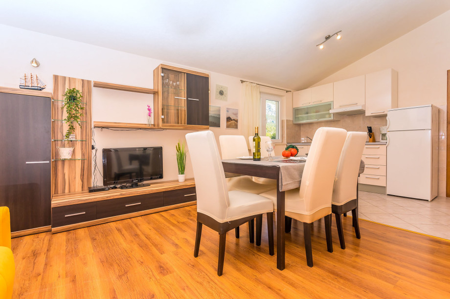 Kitchen and living area in AP2