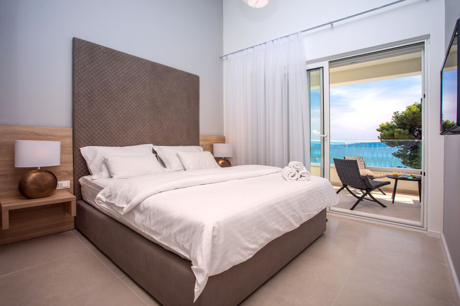 Bedroom No. 2 with double bed with en-suite and exit to terrace