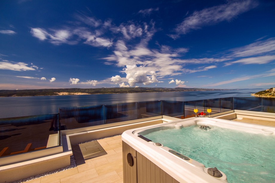 Rooftop jacuzzi gives you unique opportunity to enjoy views on Adriatic sea