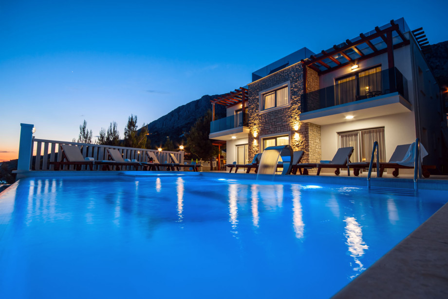 Nice lights at outdoor area make evenings more enjoyable