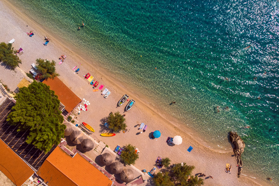 Beautiful pebble beaches in walking distance from the property