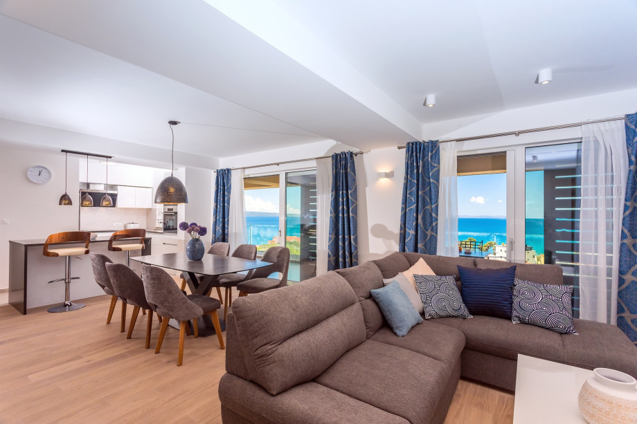 The first floor offers a spacious 2nd living and dining area.