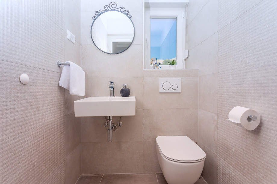 A separate toilet on the ground floor