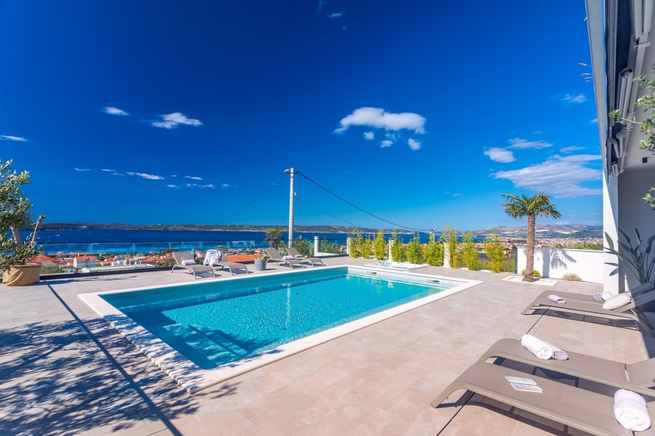 Villa offers amazing views on the town Split, coast, sea, and valley