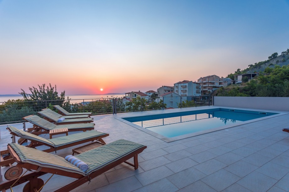 The Sun deck area with 12 deck chairs offers amazing views.