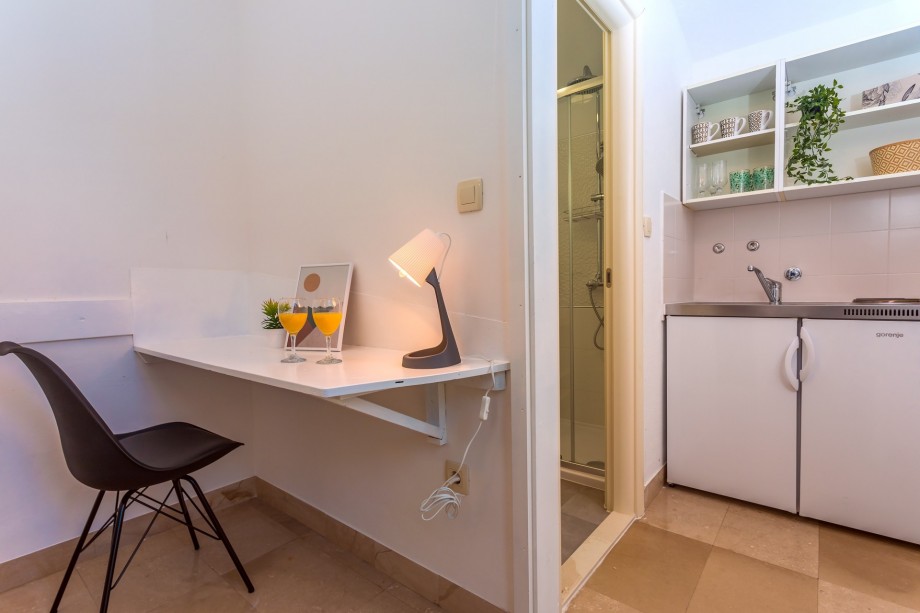 Bedroom NO3 with double bed 160 x 200, sofa bed 80 x 200, TV, A/C, en-suite bathroom with shower