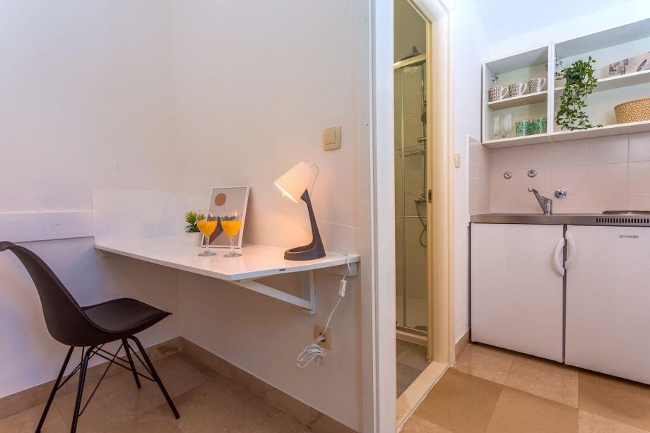 Bedroom NO3 with double bed 160 x 200, sofa bed 80 x 200, TV, A/C, en-suite bathroom with shower