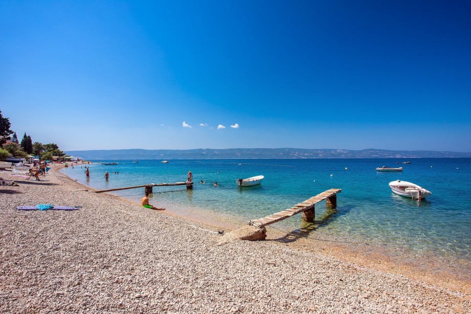 Beautiful pebble beach in Mimice close to the property