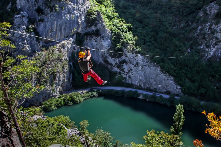 Zip-line above Cetina river, one of many activities you can try (1 km far)
