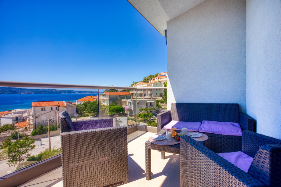 Terrace in front of bedrooms with amazing sea views (2 terraces for 4 bedrooms)