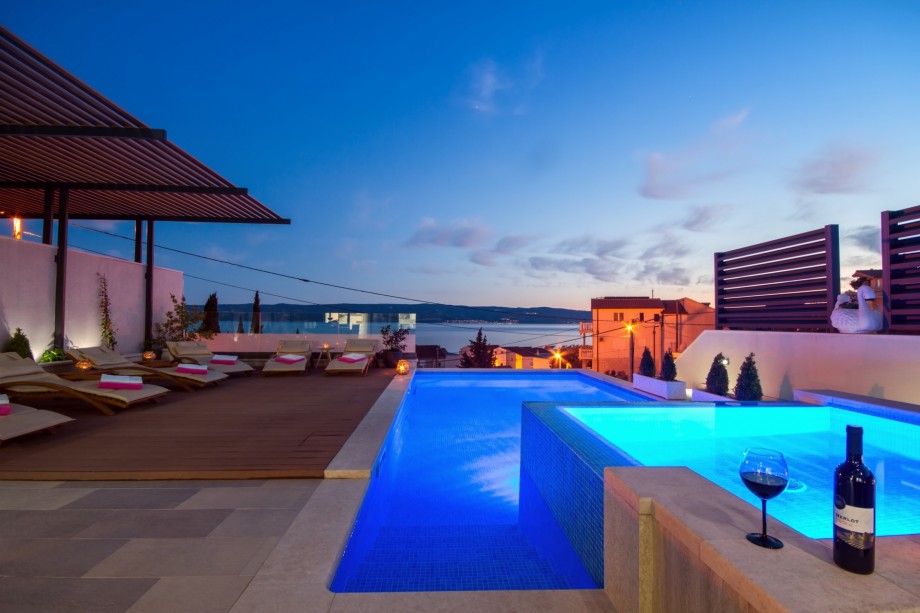 Enjoy at sea and island Brač views in the evenings