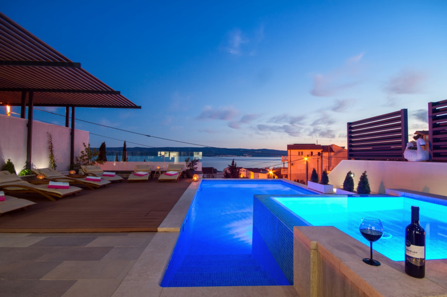 Enjoy at sea and island Brač views in the evenings