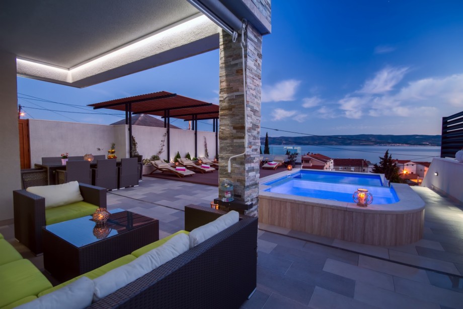 Enjoy at sea and island Brač views in the evenings