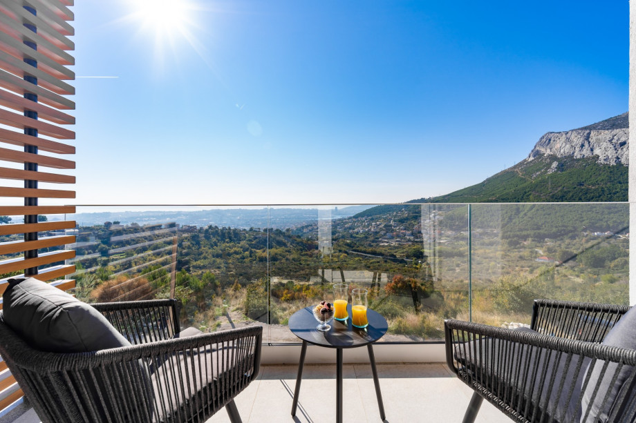 A terrace with outdoor furniture.