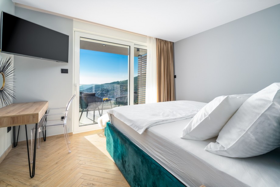 Bedroom No4 oriented south-west with views on town Split