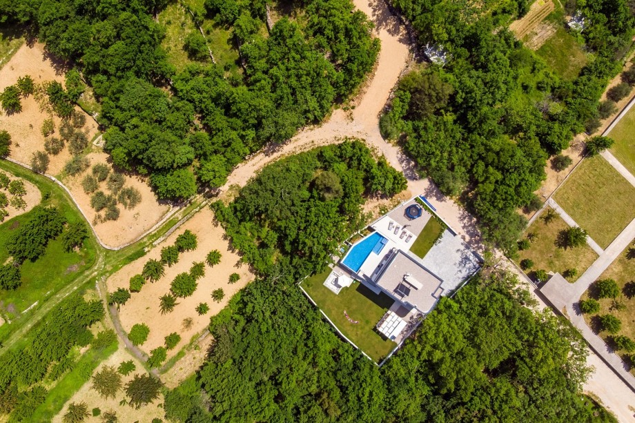 Bird view on the property Villa Zora - great Villa in the nature