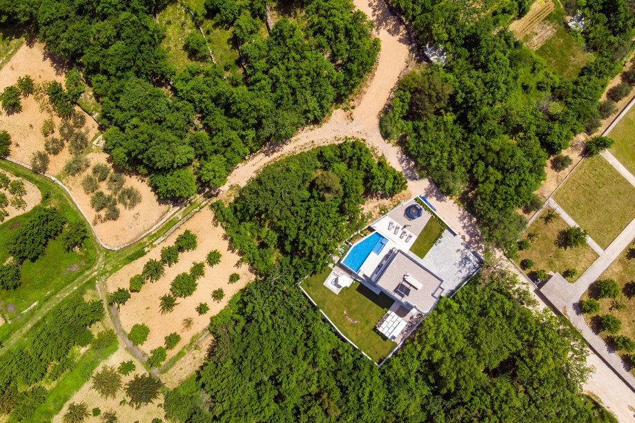 Bird view on the property Villa Zora - great Villa in the nature