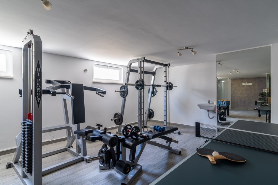 There is also a gym, in the hosue