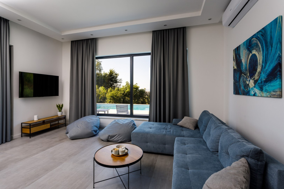 The interior of Villa Elia is very well organized, very bright and with amazing views from every room.