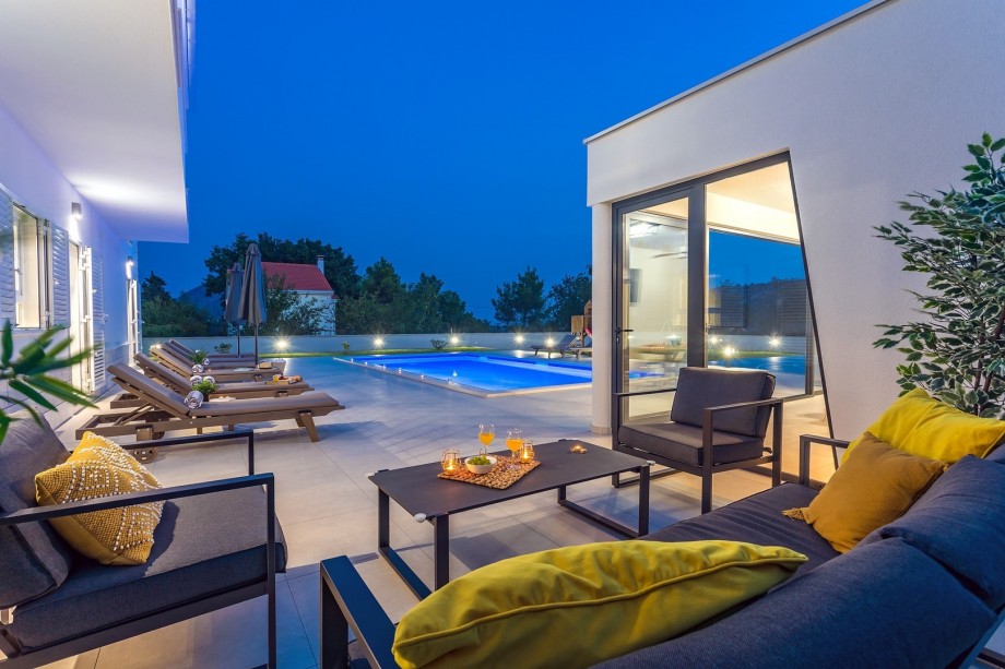 Relax and enjoy a glass of wine on hot  summer evenings