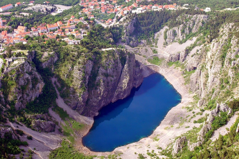 Famous Blue Lake in Imotski, only 8km from the property
