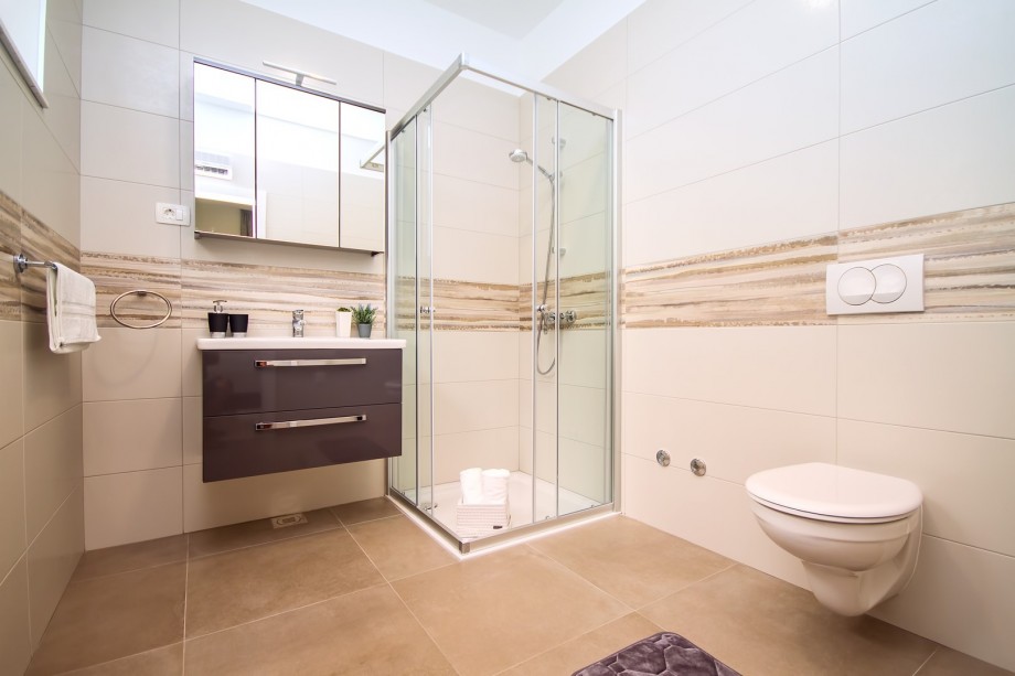 Ensuite bathroom with shower in Bedroom No1