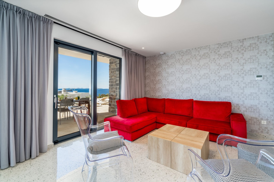 Newly built modern property with stunning sea views.
