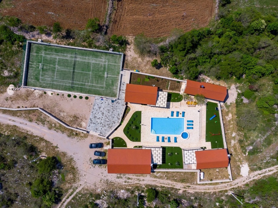 Villa is settled in a very quiet area near Krka waterfalls on a land plot of 3500m sqm