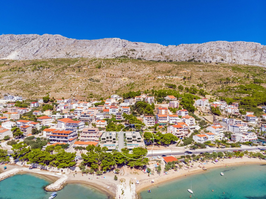 Marked position of the villa BAVA