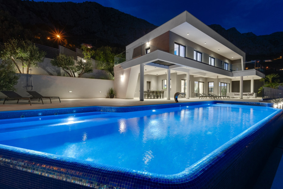 Luxury Villa Ada in the night