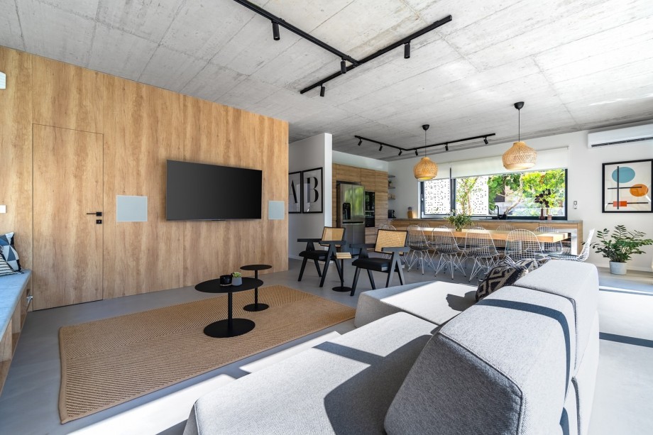 It is equipped with a surround-sound system inside and at the pool area.