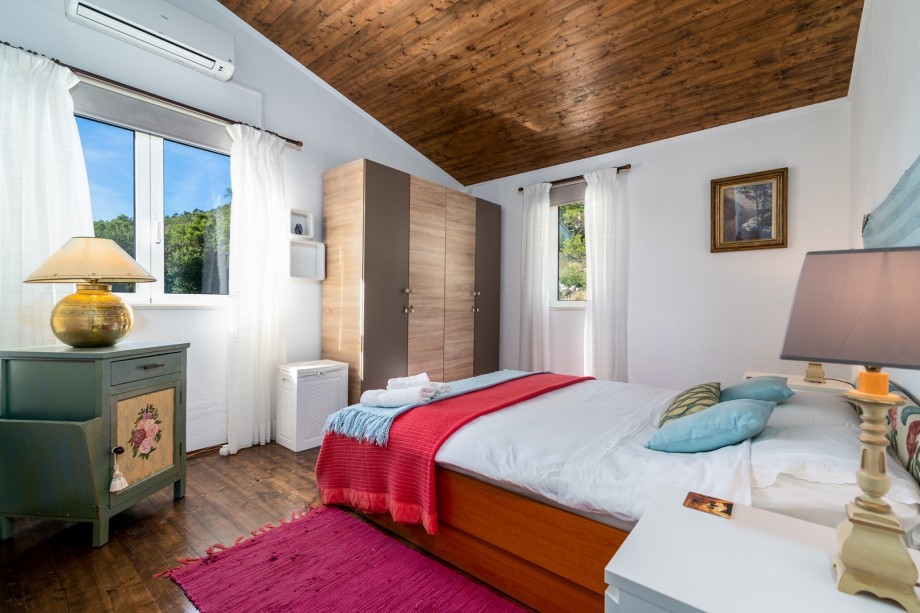 A bedroom No4 located on the first floor with a queen-size bed (160cm x 200cm)