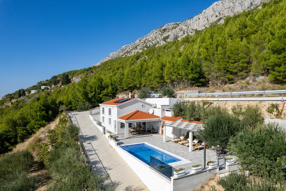 Property is surrounded by Mediterranean Olive trees and has a private garden