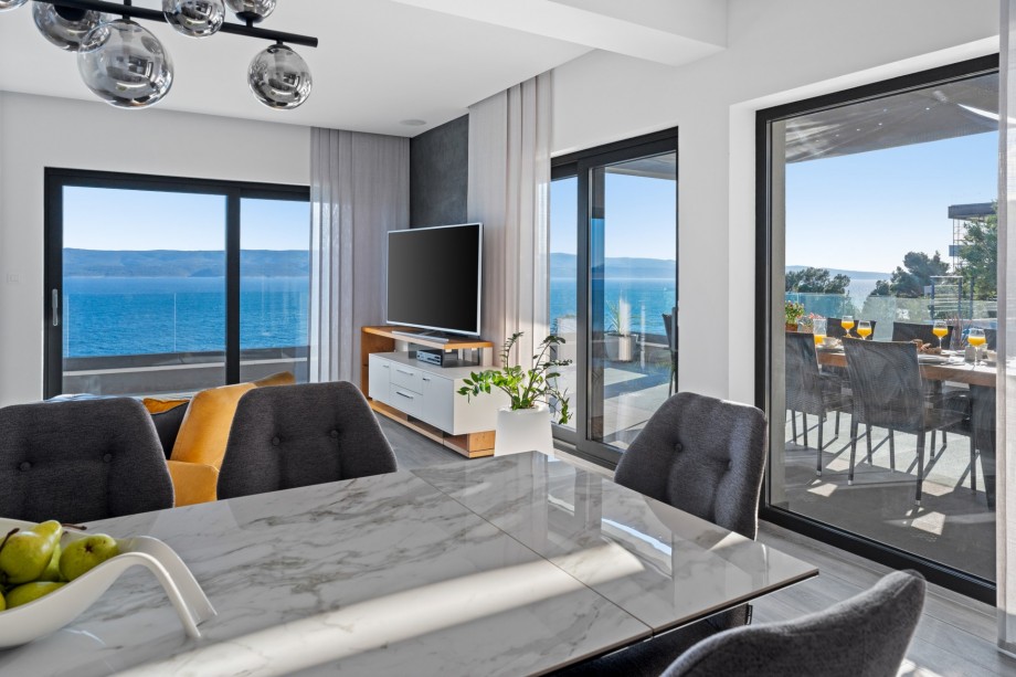 Panoramic and breathtaking views of the Adriatic Sea, mountains, and island Brač from almost every corner of the property