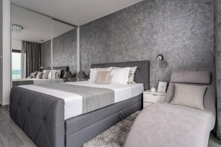 Bedroom No1 has an exit to the terrace with sea view