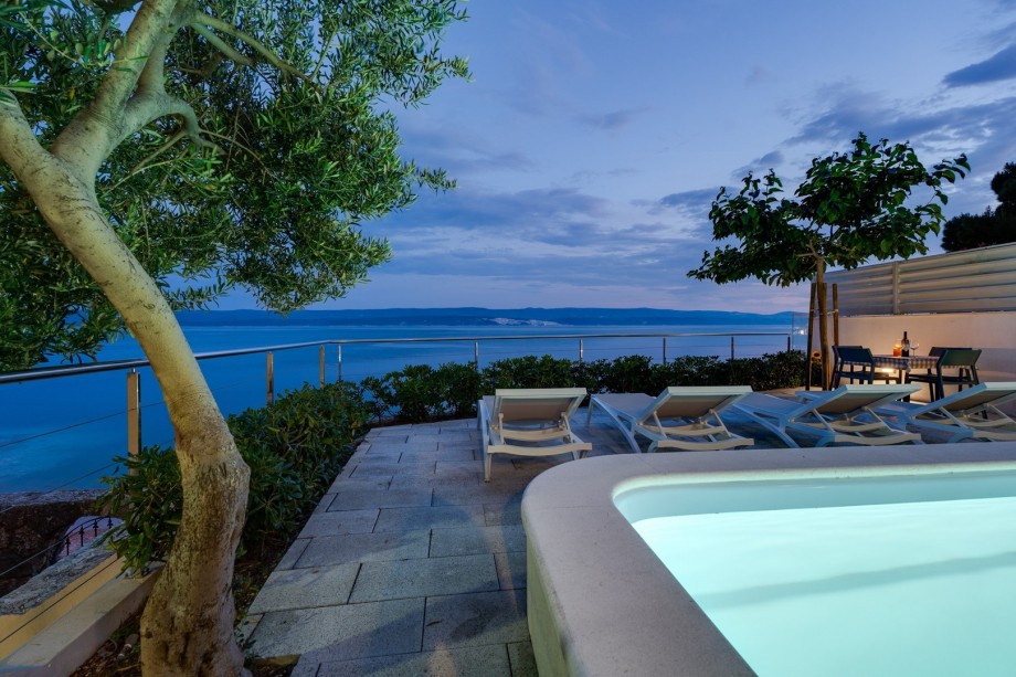 Sea views by night from Villa Del Mar