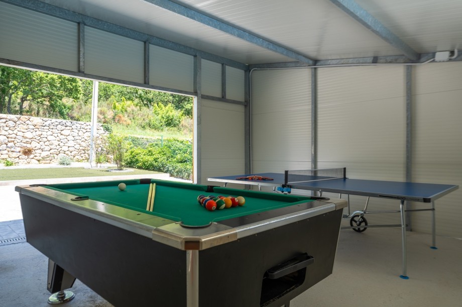 Table tennis, Pool table, playground and a natural and unspoiled environment