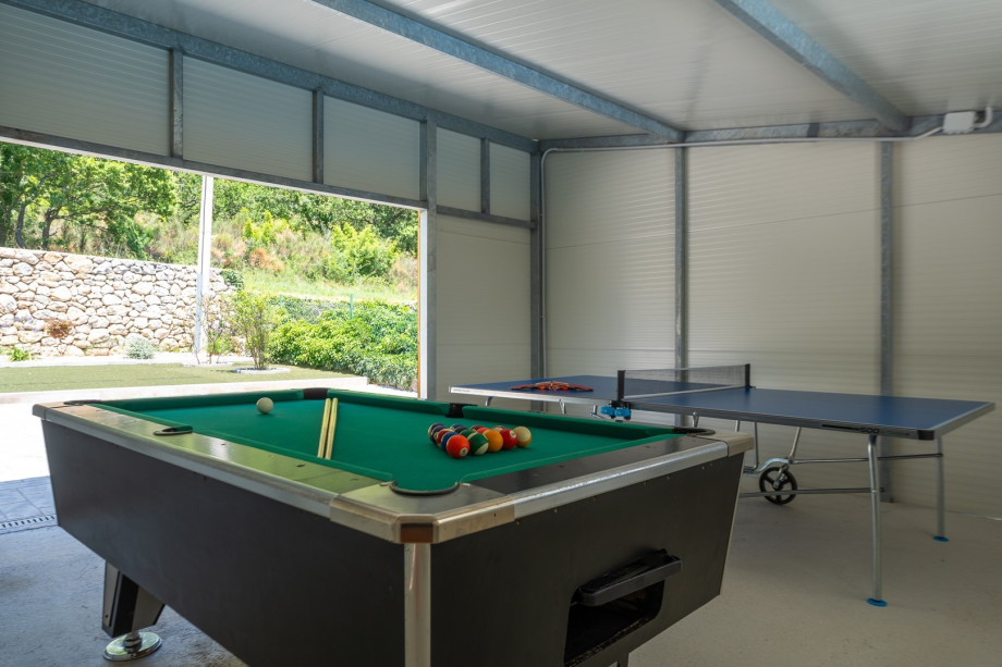 Table tennis, Pool table, playground and a natural and unspoiled environment