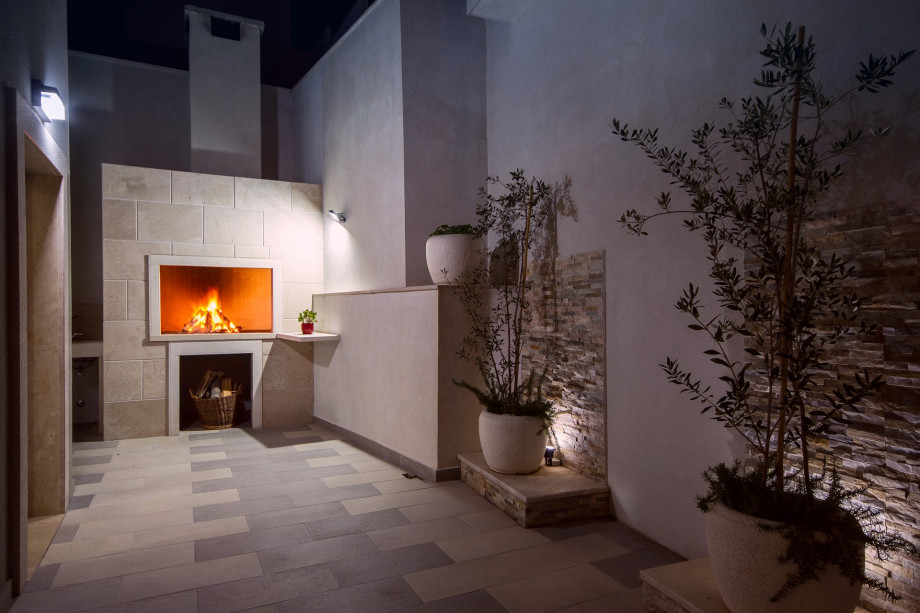 Traditional barbecue next to the kitchen