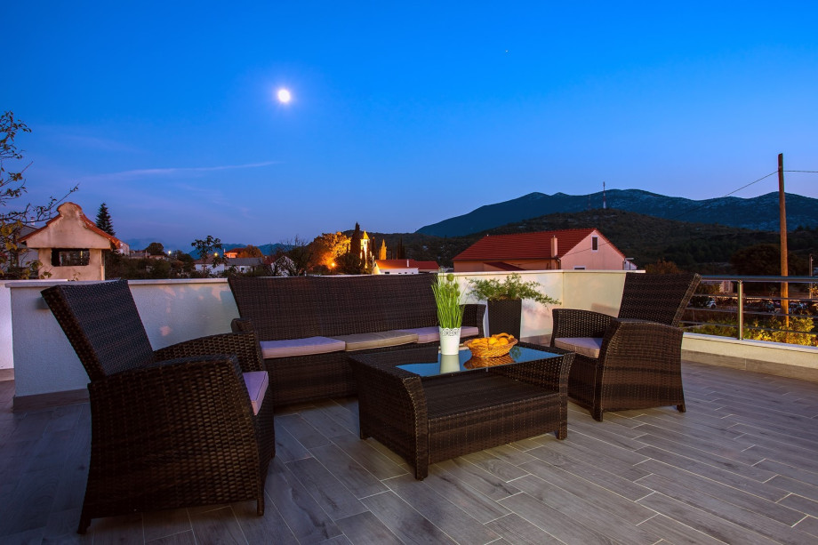 Relaxing time on terrace