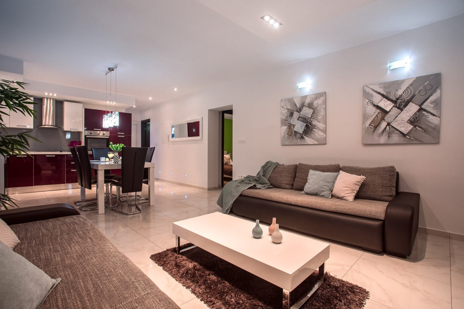 Living area at night