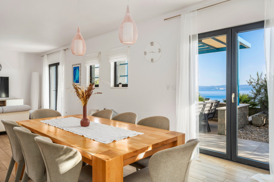 Open sea view from every part of the property, dining area