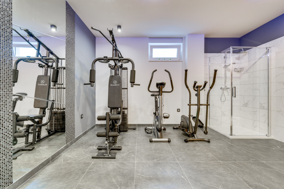 Multifunctional devise, Exercise bike, Orbitrek, and a shower