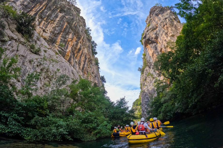 Rafting on the river Cetina