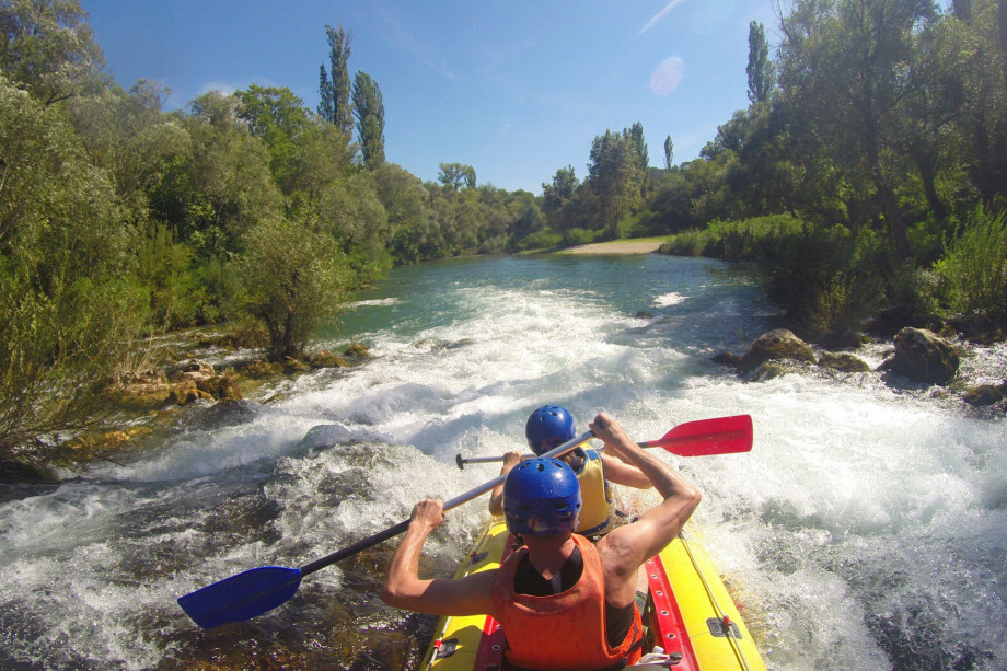 Rafting on the river Cetina