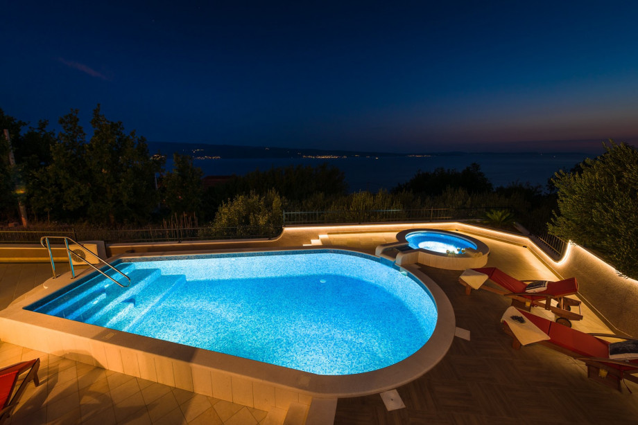 Nicely organized lights and fantastic night views on island Brač