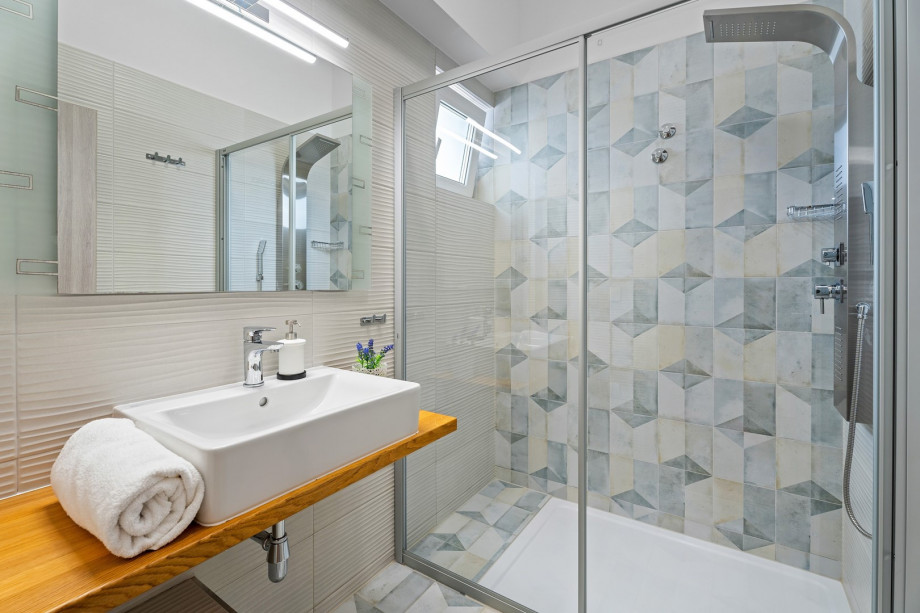 Bathroom with  walk in shower